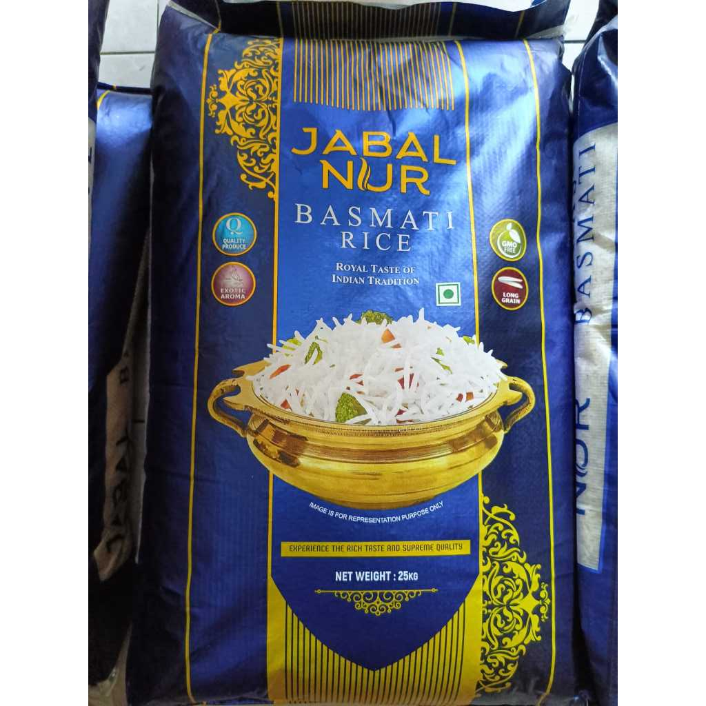 

Basmati JABAL NUR 25kg - New Packaging - Basmati Sella 1121