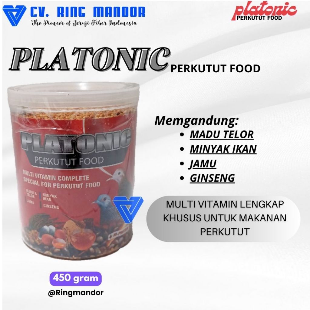 Platonic perkutut food toples pakan burung perkutut