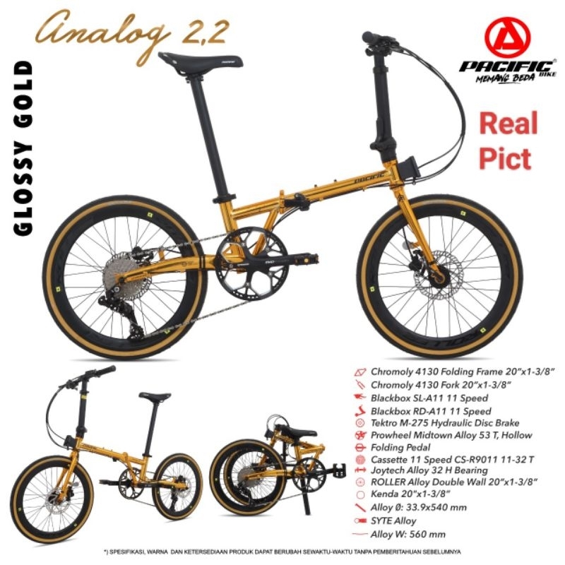 RK Sepeda Lipat Pacific Analog 20 Inch Sepeda Lipat 20 Inch Pacific Analog 2.2