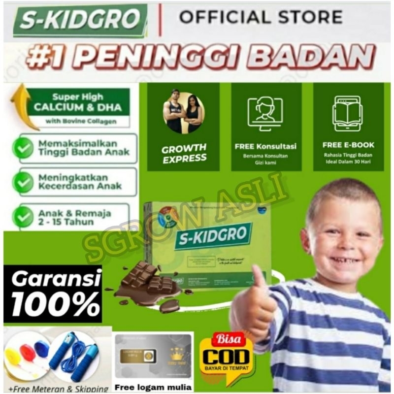 Skid Grow Susu Skidgro Suplemen Obat Peninggi Badan Anak rasa coklat terbaik S Kidgrow