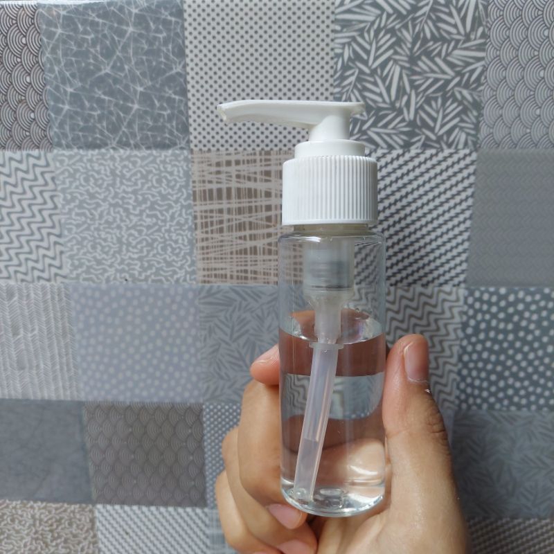 BOTOL 50ML PUMP POMPA BENING BUKAN SPRAY BUKAN FLIPTOP SKINCARE/BOTOL REFILL/BOTOL TRAVELLING/ BOTOL