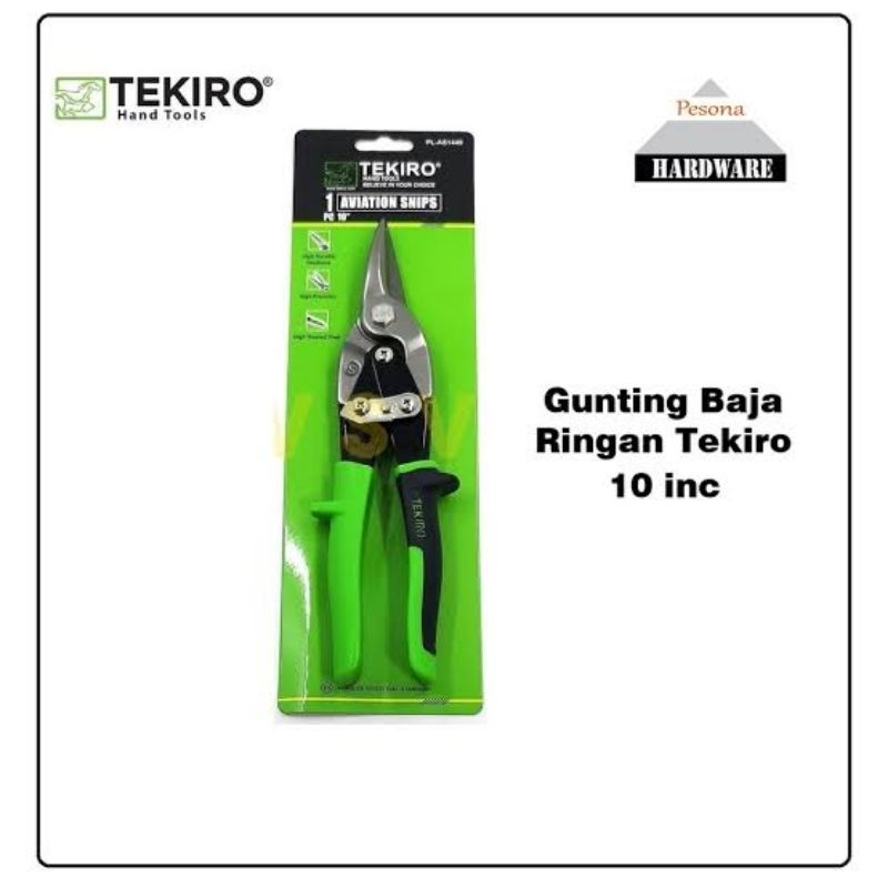Gunting Baja Ringan 10 inch Tekiro Gunting Hollow Seng Plat 10" Tekiro
