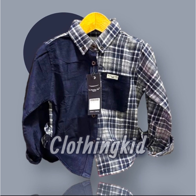 BEST SELLER KEMEJA ANAK LAKI-LAKI 6 BULAN-12 TAHUN POLOS MIX FLANEL/PLANEL KOTAK-KOTAK LENGAN PANJAN