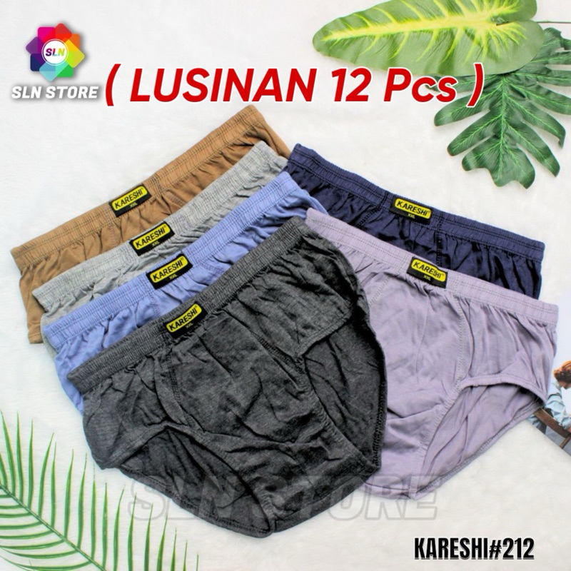 (12 Pcs) CELANA DALAM PRIA KARESHI CD LAKI LAKI BASIC MURAH COWOK LUSINAN