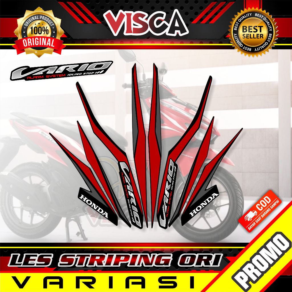Stiker Motor Vario - Striping Vario New - Striping Vario 125 - Striping Ori Vario Iss 125 FI - Vario