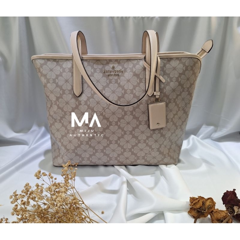 KATE SPADE FLOWER TOTE CREAM