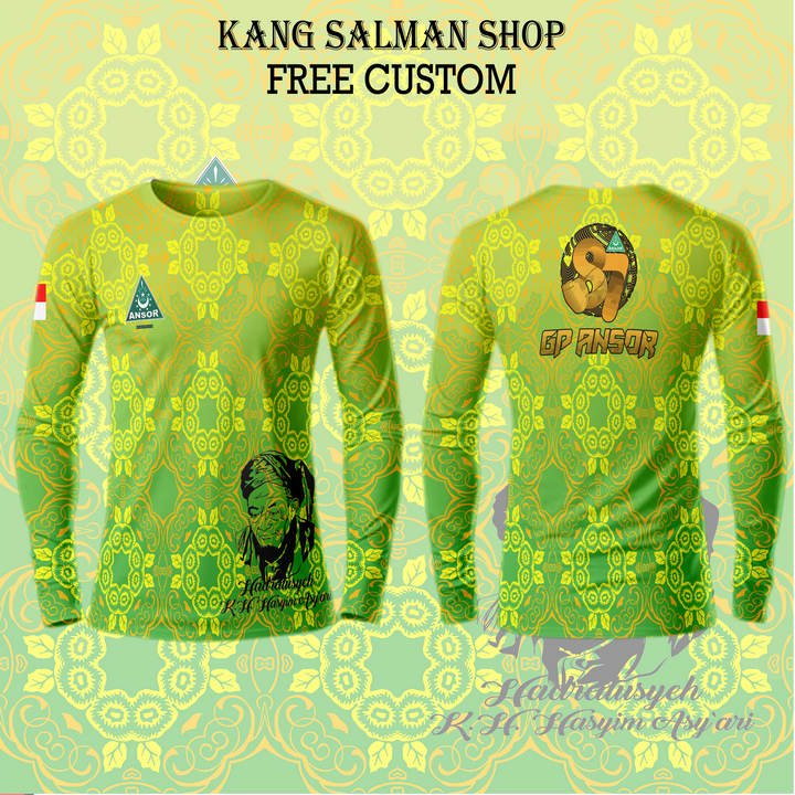 kaos pria t-shirt kekinian baju banser baju ansor fullprint 3D premium terbaru 2024 baju NU