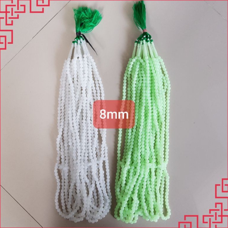 Hemat code3j3Ix Tasbih 99 SEDANG 8mm Terlihat Dalam Gelap Lusinan 12pcs Grosir