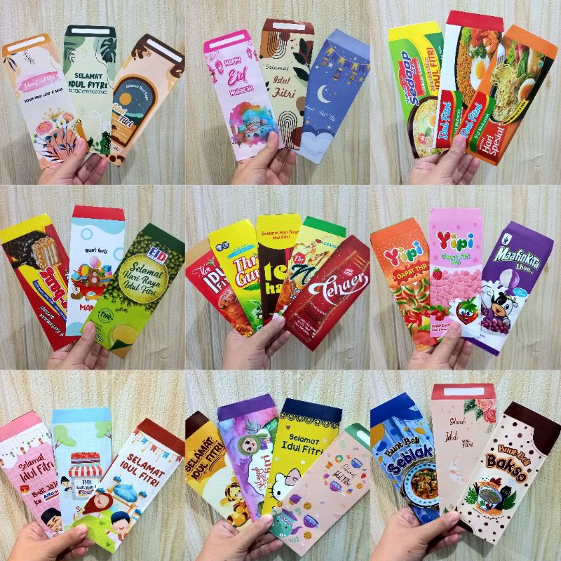 

PART 2 - AMPLOP PANJANG LEBARAN 2024 MOTIF SNACK LUCU KEKINIAN VIRAL UANG