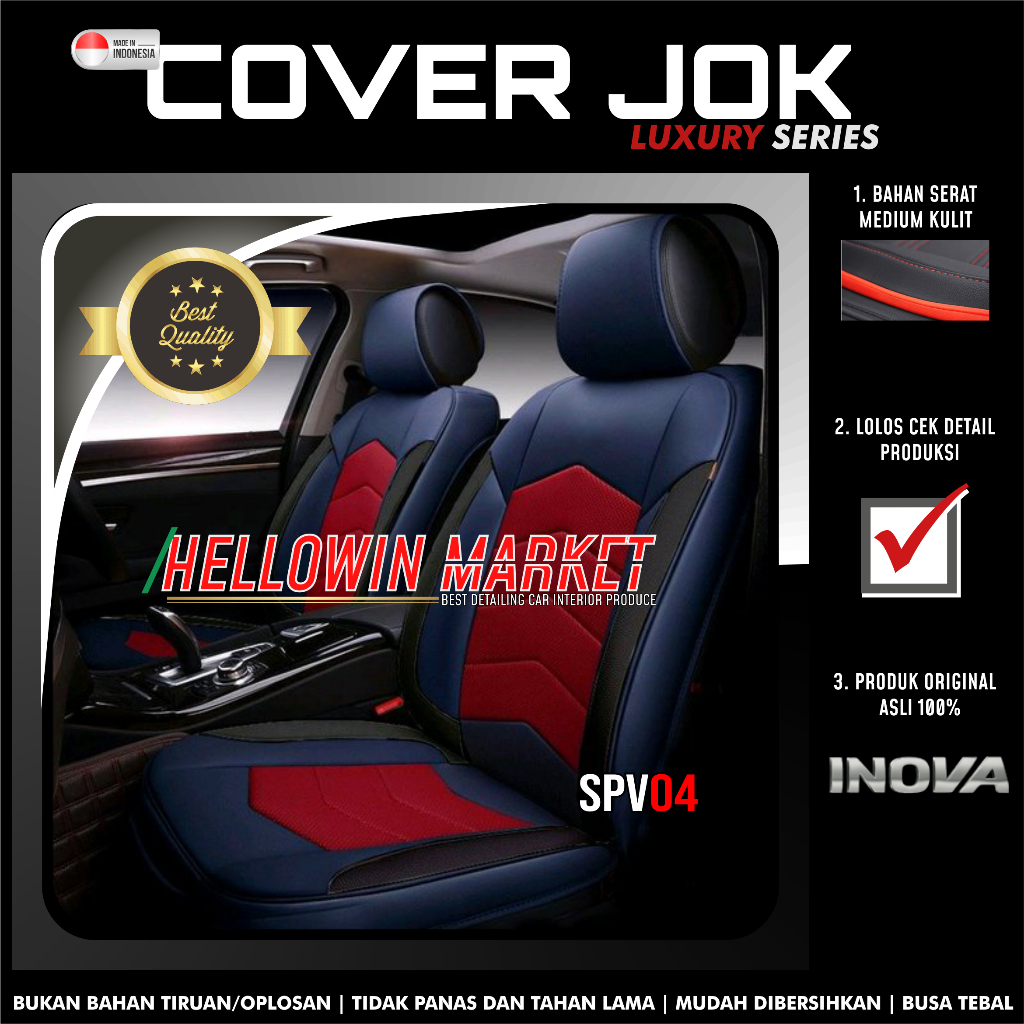 Sarung Jok Mobil Calya Avanza Veloz Xenia Ertiga Gl Gx Terios Sigra Rush TRD Mobilio Innova Brio Sat