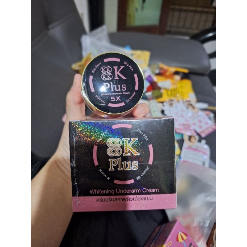 NEW 4K 5X WHITENING PLUS UNDERARM KETIAK KRIM PEMUTIH CREAM HOLOGRAM ORIGINAL SEGEL KRIM GOJI BERRY 