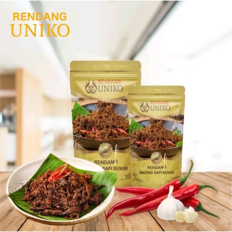 

Rendang Daging Sapi Suwir Asli Padang Kemasan Ekonomis 125gram.