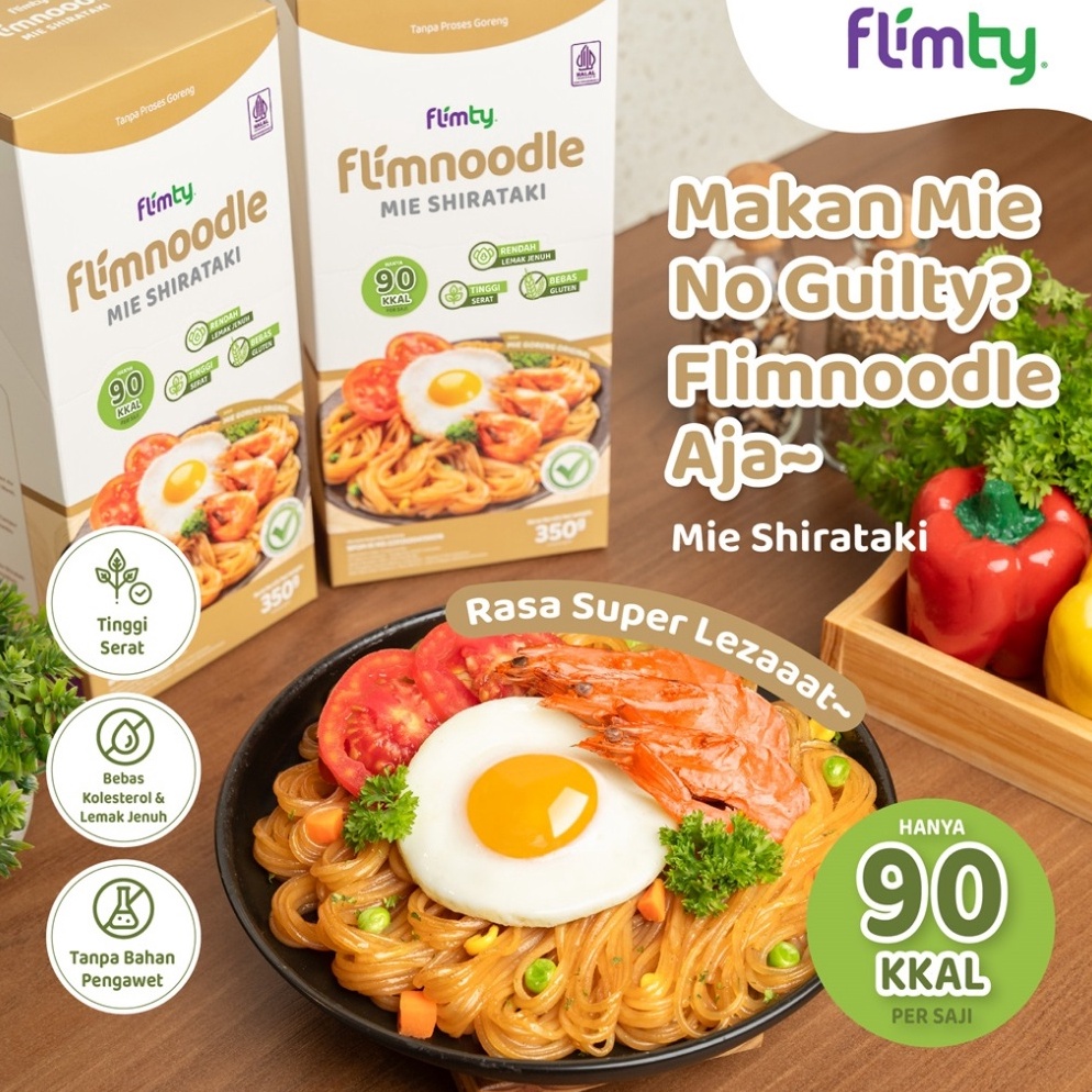 

NEW Flimnoodle Mie Shirataki Tanpa Proses Goreng 1 Box isi 5 pcs