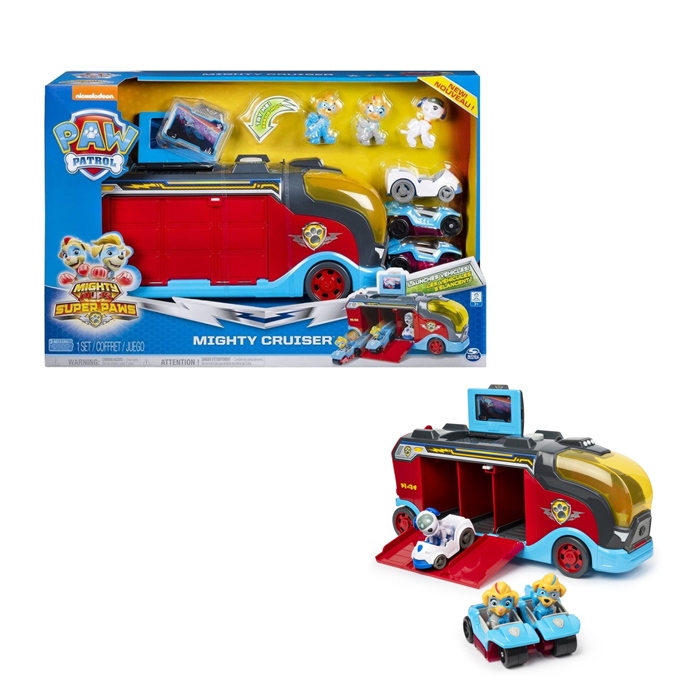 Paw Patrol Mighty Pups Super Paws Mighty Cruiser Spin Master Figure