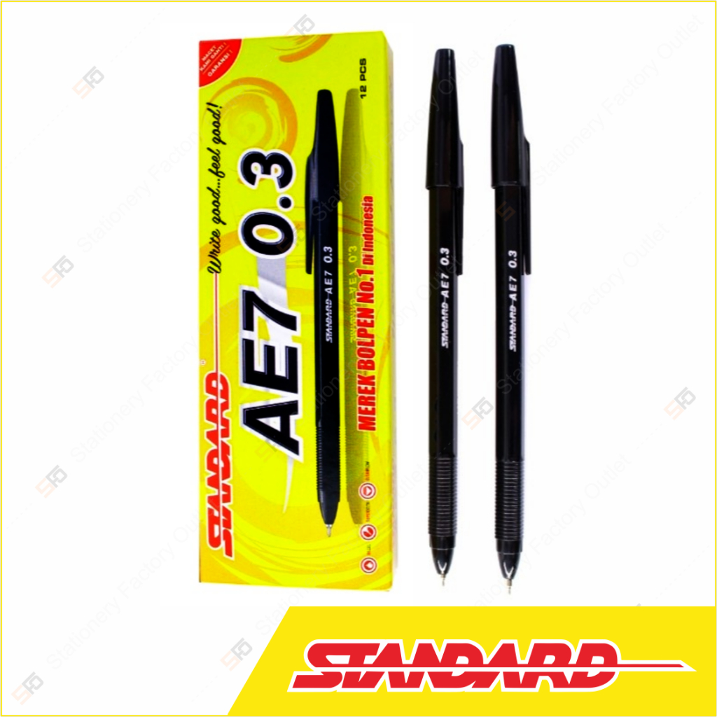 

12 Pcs Pen Standard AE-7 0.3mm - SFO Semarang Official