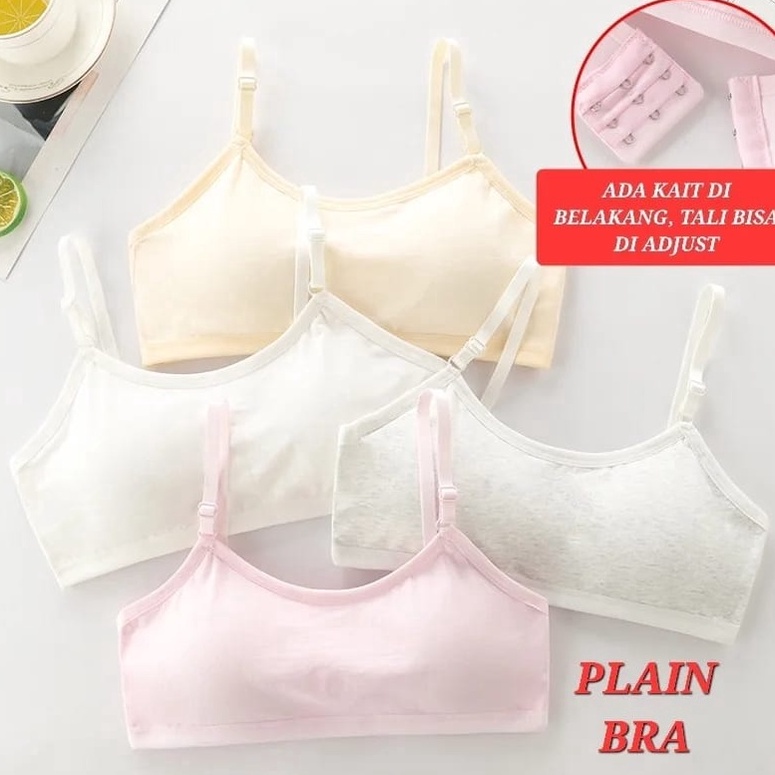VIRAL  PLAIN BRA PAKAIAN DALAM ANAK SD SMP REMAJA TANPA KAWAT KATUN IMPORT NYAMAN NOT SOREX