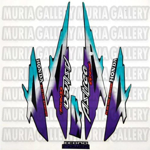 STRIPING STIKER HONDA ASTREA GRAND SABIT HITAM UNGU 1995 STANDART BERKUALITAS