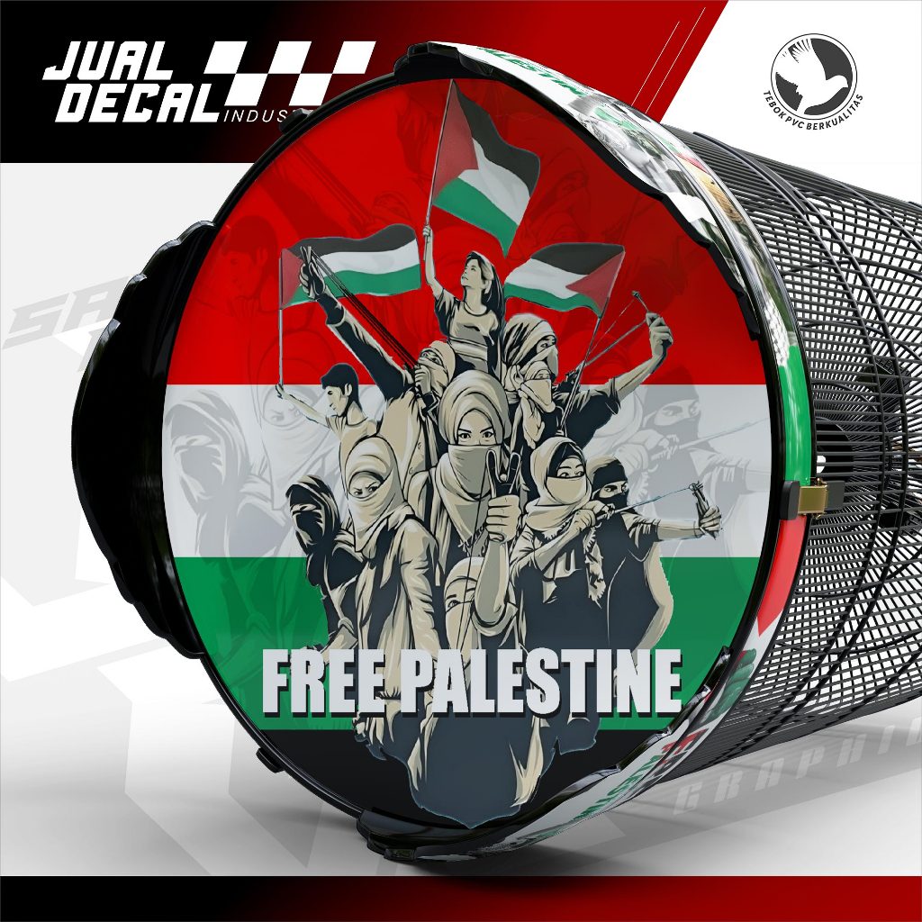 Stiker Sangkar Murai PALESTINA GAZA Decal Tebok Anis Custom Variasi No 1 2 3
