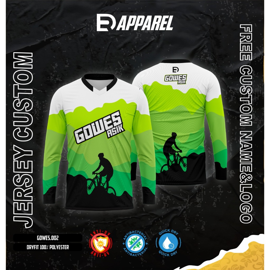 JERSEY GOWES SEPEDA FULL PRINTING FREE CUSTOM NAMA | LOGO | GOWES 002