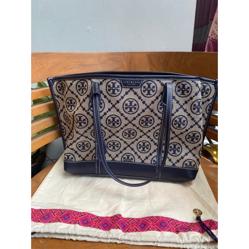 PL TB Perry Monogram Jaquard Triple Compartment Tote
