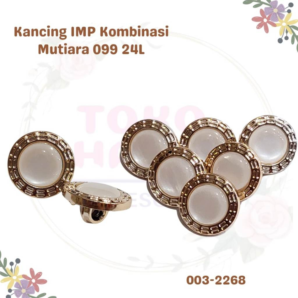 VARIASI KANCING IMP KOMBINASI MUTIARA 099 24L/KANCING KEBAYA/KANCING HIAS/KANCING BAJU