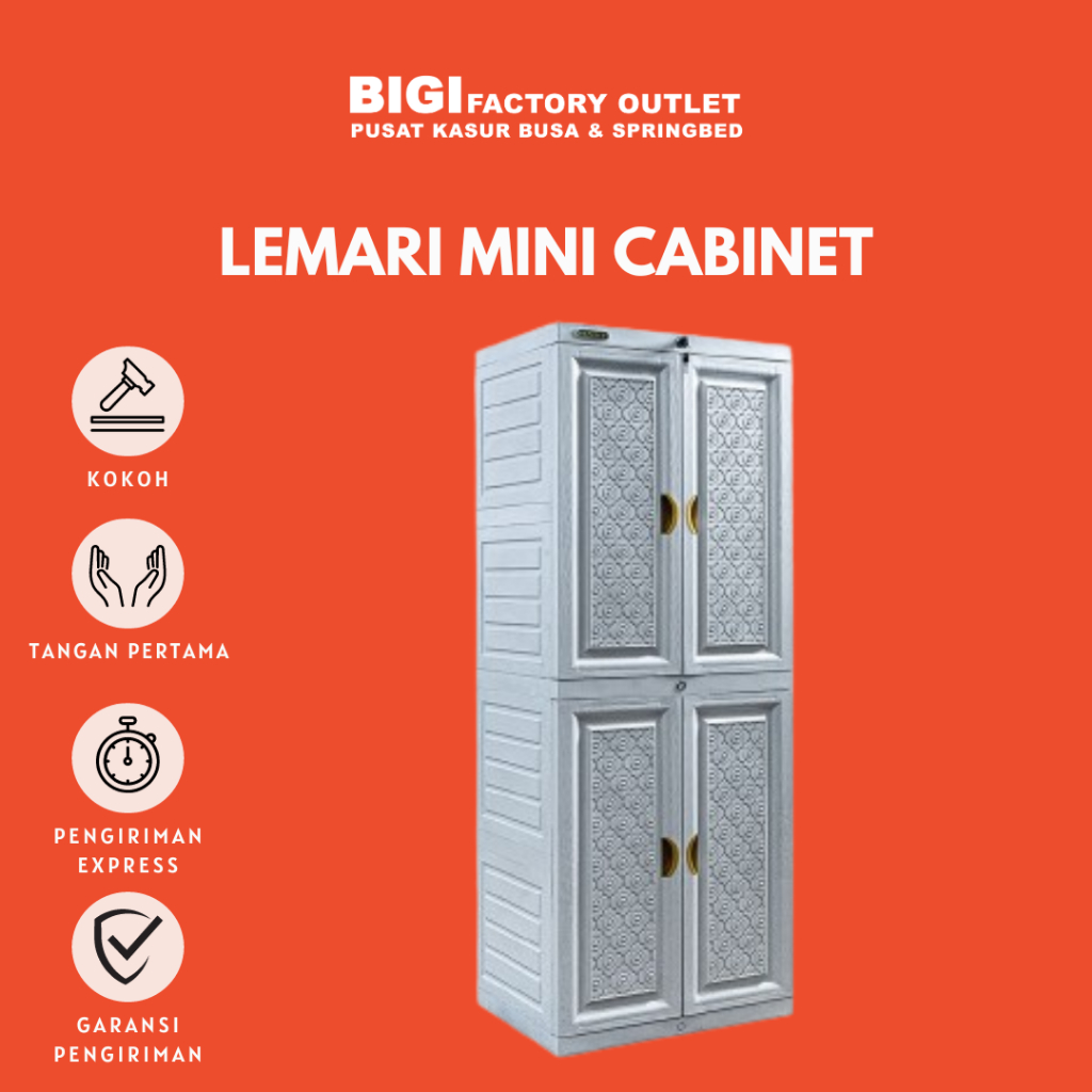 Lemari Pakaian Plastik /Lemari Pakaian Plastik Minimalis / Lemari Plastik 4 susun / Lemari Mini Cabi