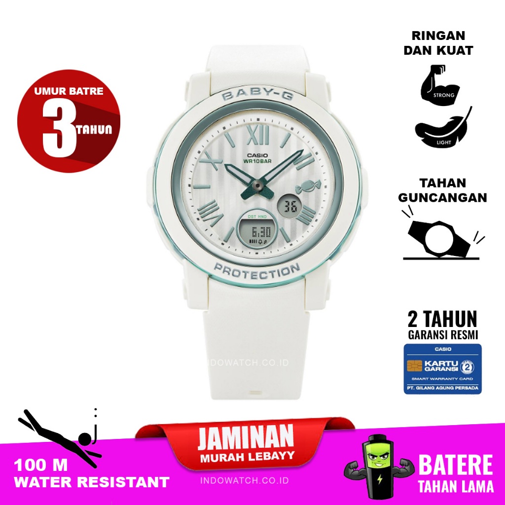 Casio baby-g BGA-290SW-7A bga290 bga 290 original garansi resmi