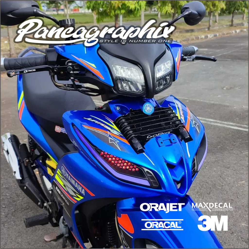 Striping Stiker Sticer Dekal Decal Emblem Printing Aksesoris Motor Yamaha Jupiter Z1 Robot Z Burhan 