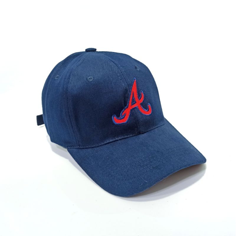 Topi Bordir Inisial A Atlanta Braves MLB Logo Huruf Initial Snapback 5 Panel Baseball Cap Bucket Hat