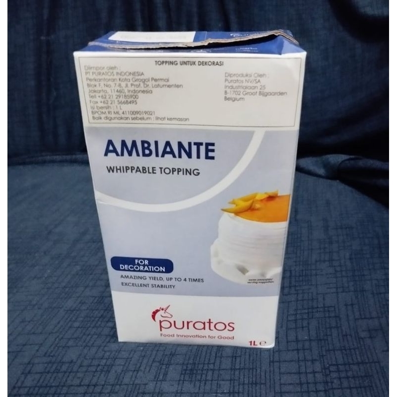 Whip Cream Cair 1L Puratos Ambiante