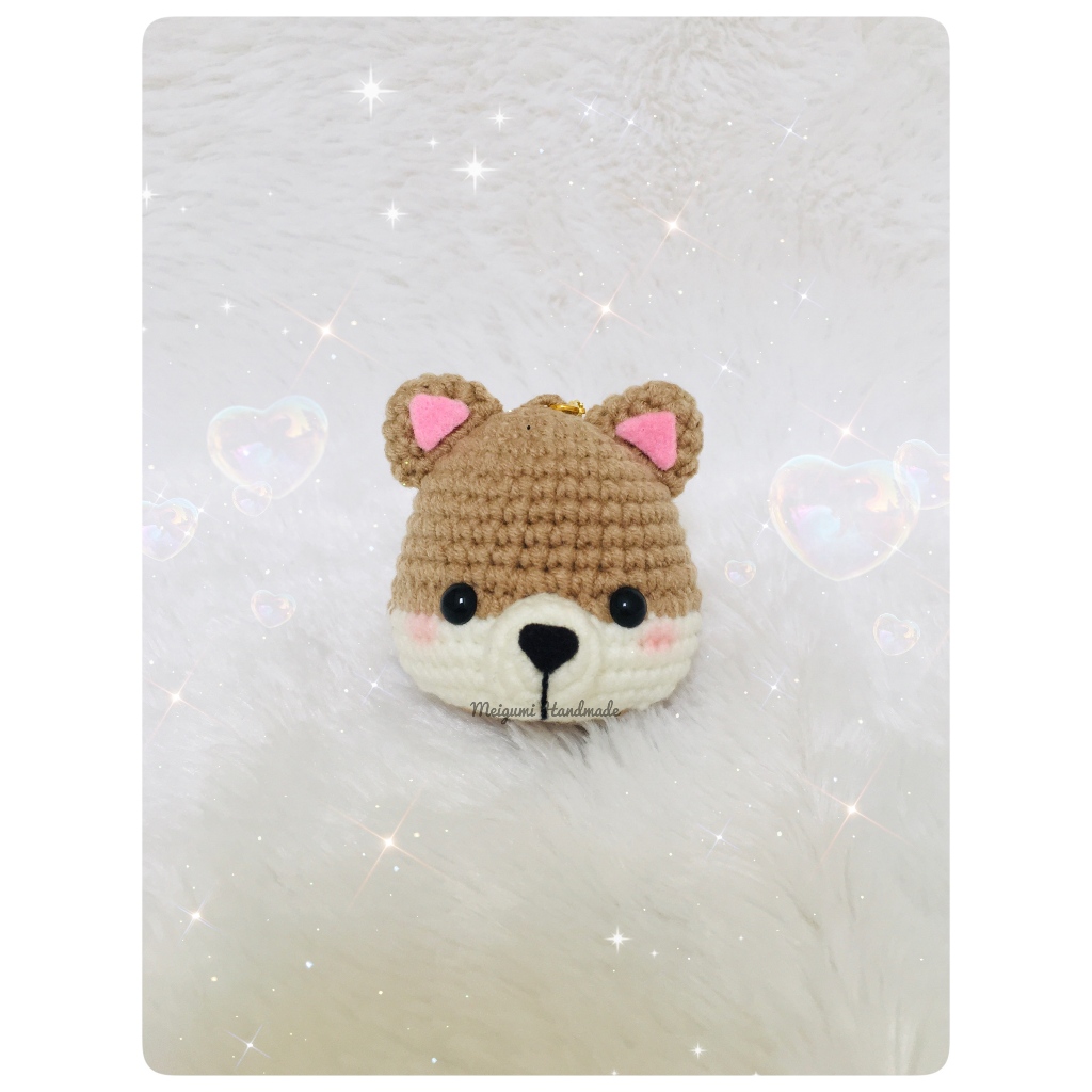 [Ready Stock] Boneka Rajut Shiba Inu / Amigurumi Shiba Inu / Keychain Rajut Shiba Inu