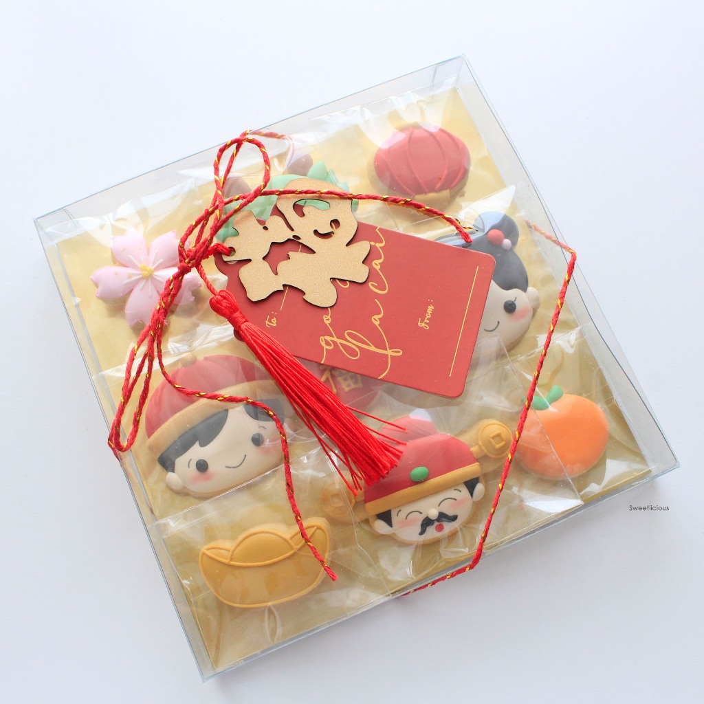 

CNY Mini Cookies | Kukis Imlek Isi 9pcs - Sugar Cookies / Kukis Hias / Decorated Cookies