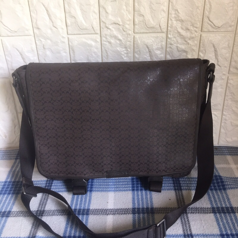 Coach pria tas kerja laptop messenger bag
