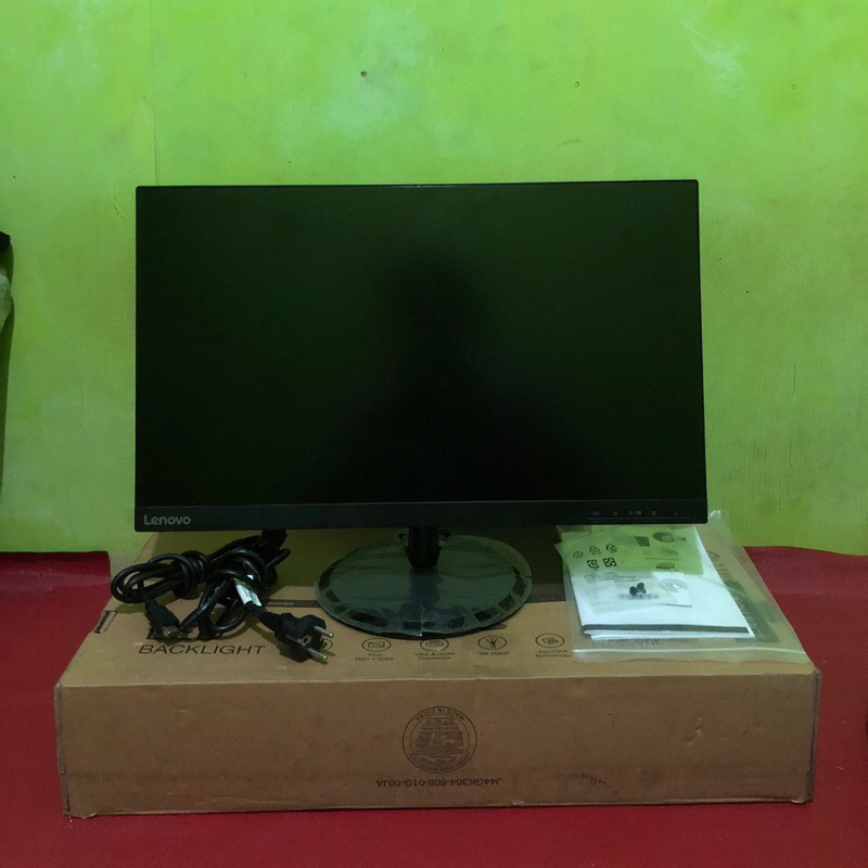 MONITOR LENOVO 24 INCH TIPE D24-20 FRAMLES HDMI LENGKAP DUS