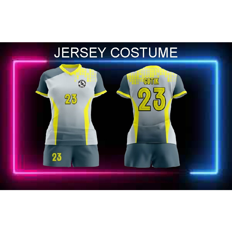 COD BAJU JERSEY VOLI STELAN WANITA  GRATIS PASANG NAMA,LOGO& NOMOR SPONSOR