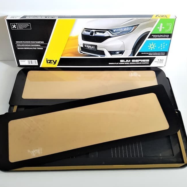 IZY Cover Plat nomor Tempat Plat Nomor Mobil Akrilik 1set Tanpa Led