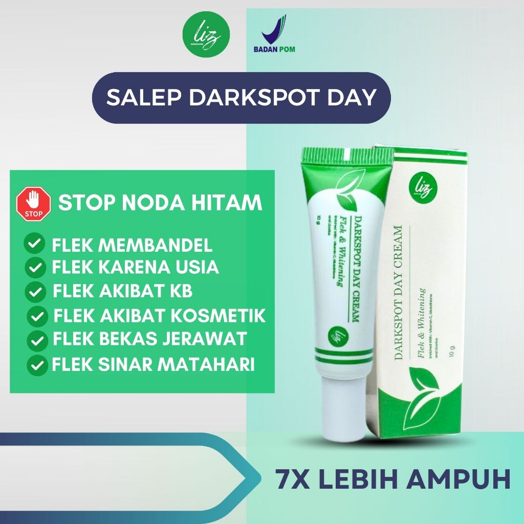 Salep Darkspot Day Elzet Skincare BPOM penghilang flek hitam membandel original Salep Night Whitenin