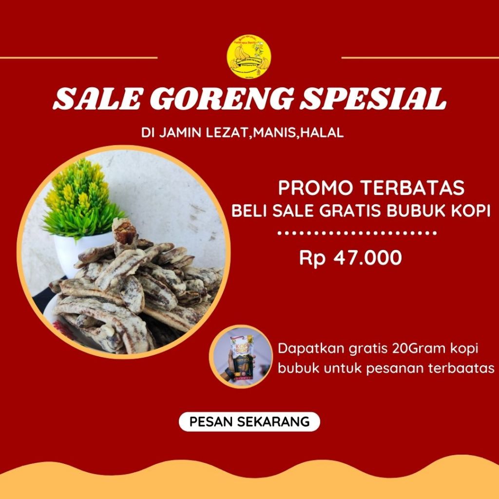 

1 KG Sale pisang goreng mualifah berkah