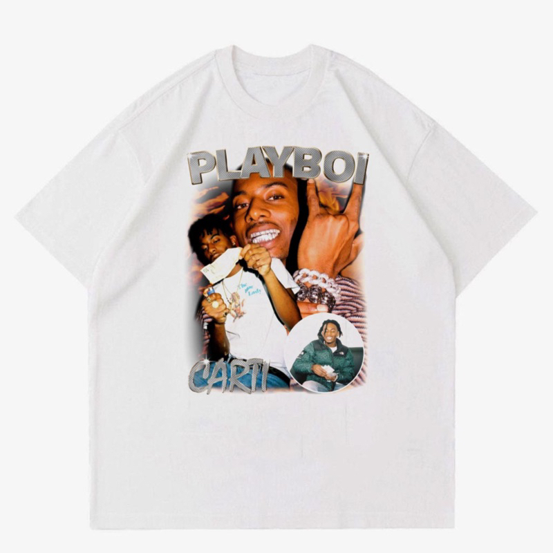 KAOS PLAYBOI CARTI VINTAGE | T-SHIRT BAJU GAMBAR PLAYBOI CARTI | KAOS PLAYBOI CARTI