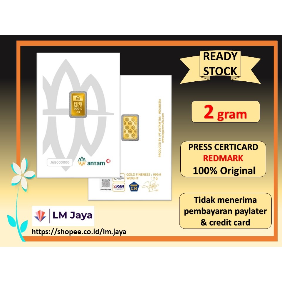 Aksesoris Certicard LM Antam 2 gr lm 2 gram antam 2 gram