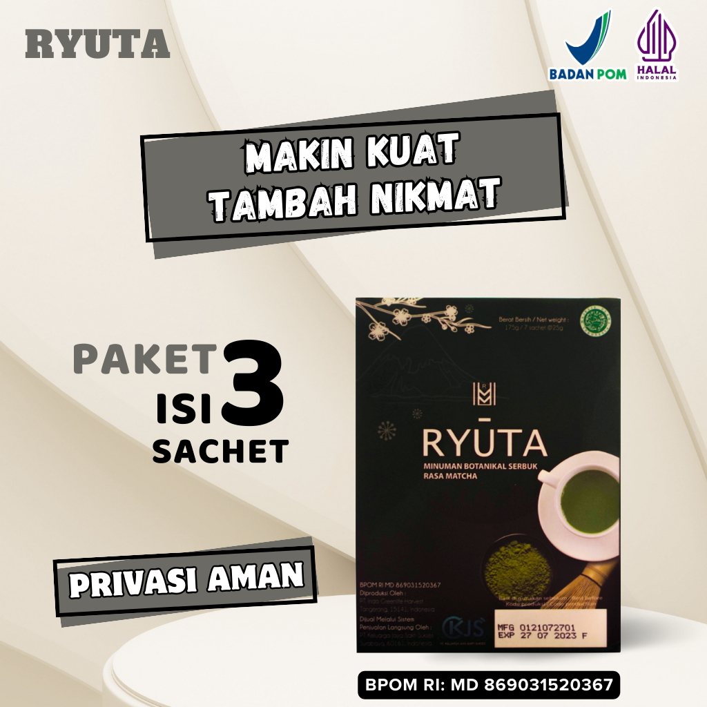 Minuman Teh RYUTA Penambah Stamina Pria Dewasa Obat Kuat Tahan Lama Sembuhkan Ejakulasi Dini Permane