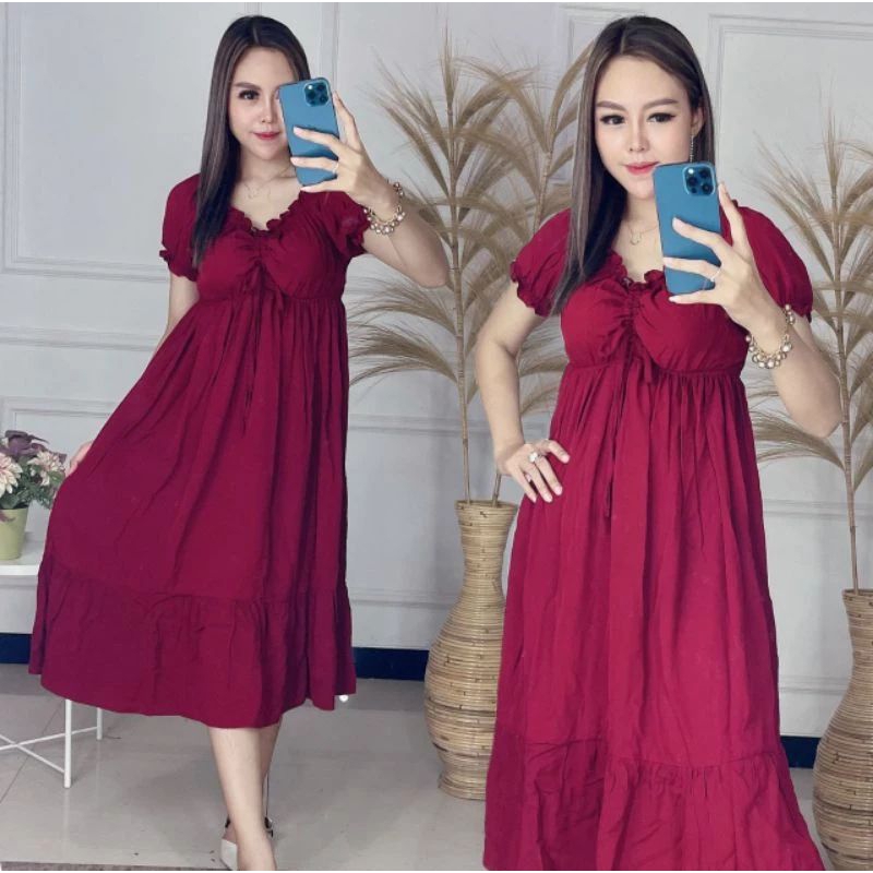 Daster Serut Dada Busui Bumil/Daster Elsa Serut Dada Rayon LD 110