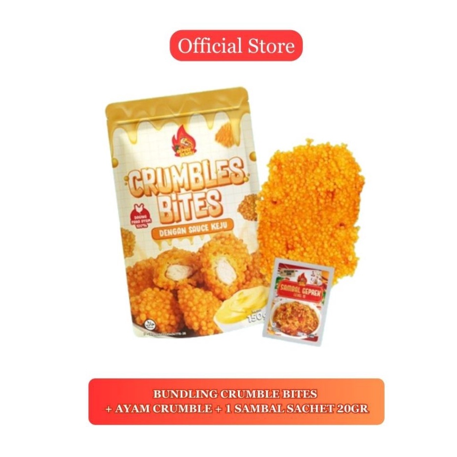 

TLCS7959 COD LIVE SALE 1Crumble Bites 1 Ayam Crumble 1 Sambal Sachet Geprek Bensu 2gr