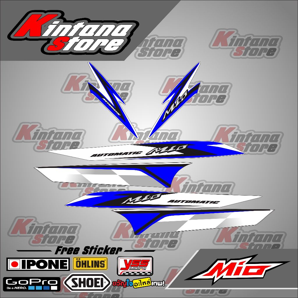Striping Mio Sporty 2004 Striping Mio Catur Body PUTIH/STRIPING VARIASI MIO