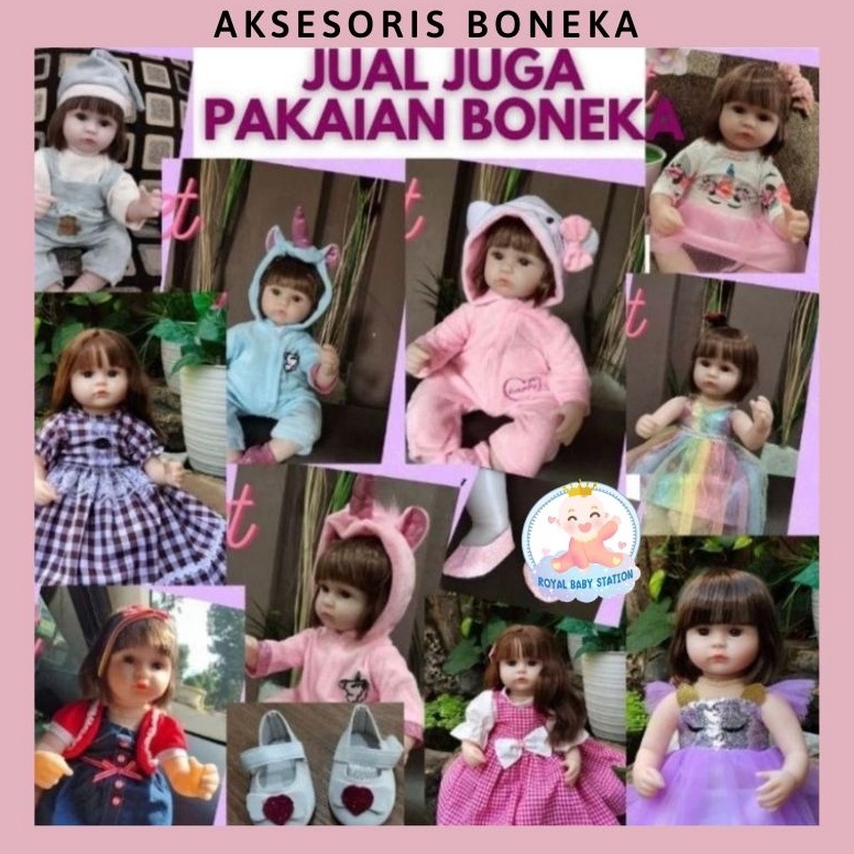 Laris Aksesoris Pakaian Baju Topi Sepatu Boneka Reborn 38 cm 42 cm 45 cm 48 cm FNL