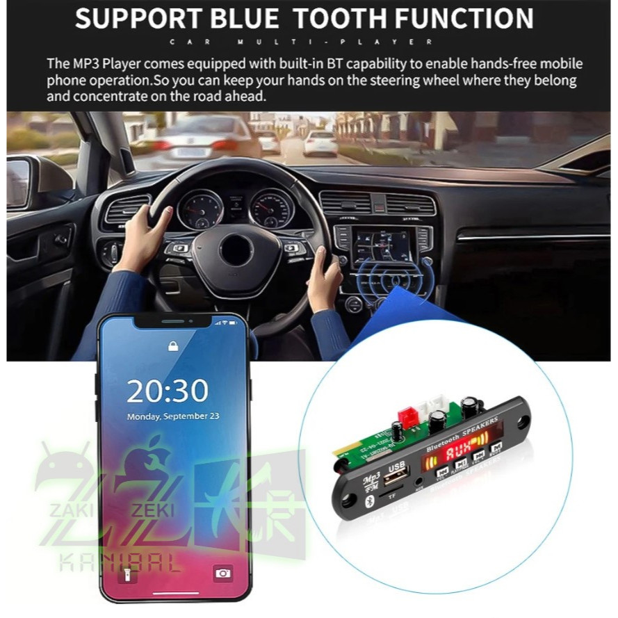 5V-26V 40W Modul MP3 Bluetooth Plus FM Radio Kit Modul MP3 BT Kit MP3 Kit Pemutar Lagu MP3 USB Playe