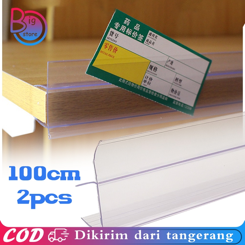 

Isi 2pcs Price Rail Rak Minimarket 1 Meter Lis Harga Minimarket Price Card Minimarket Label Mika Harga