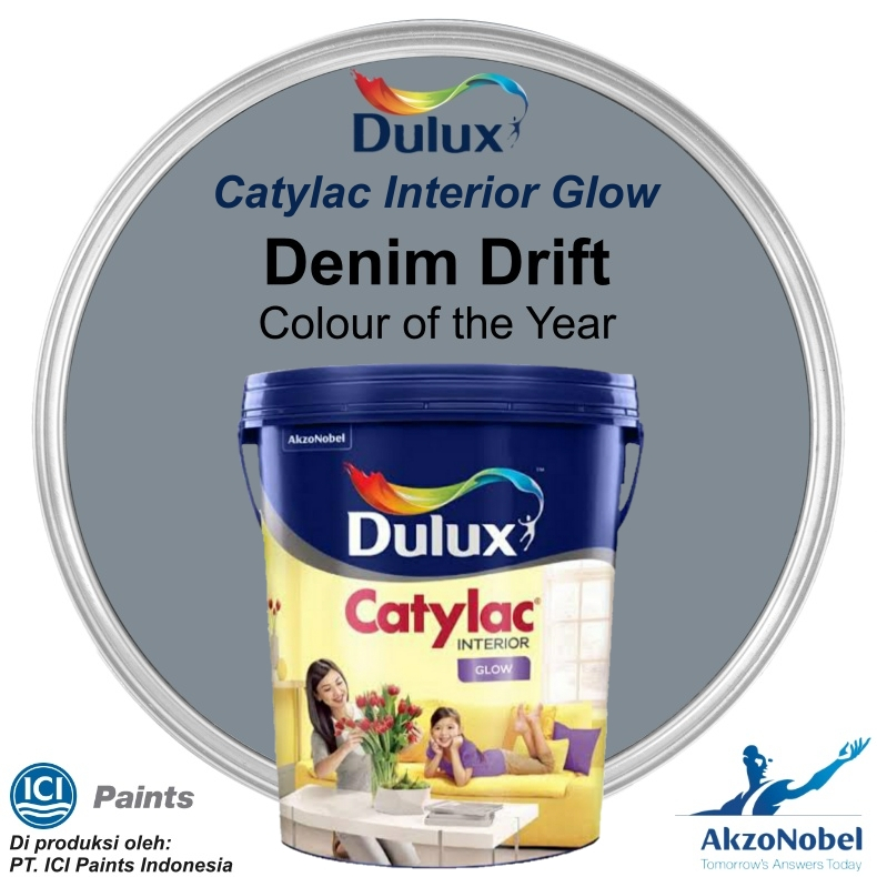 CAT DULUX CATYLAC GLOW 4.5 KG - DENIM DRIFT