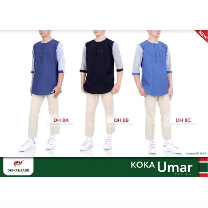 Koko Kurta DHIKR Lengan 3/4 Bahan Katun | Koko Dewasa | COD Bekasi