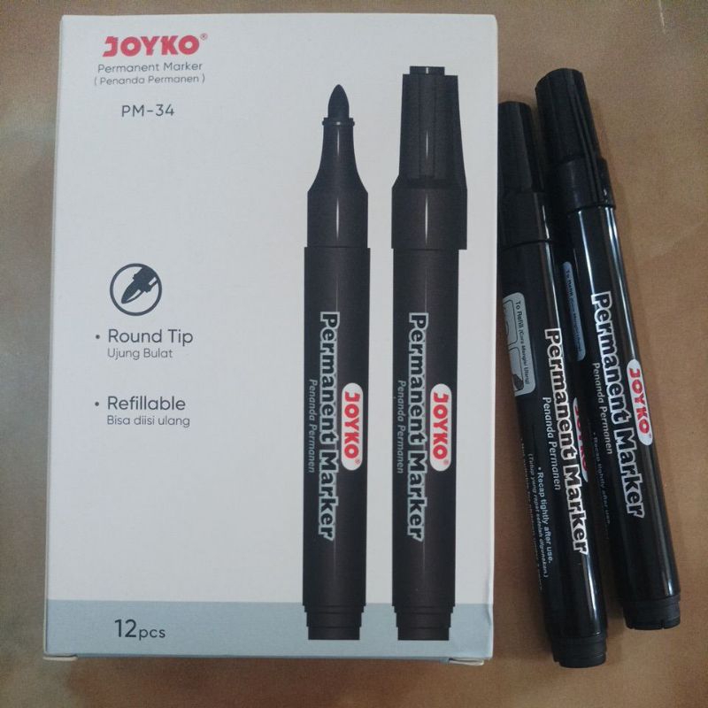 

spidol permanent pm34 hitam joyko